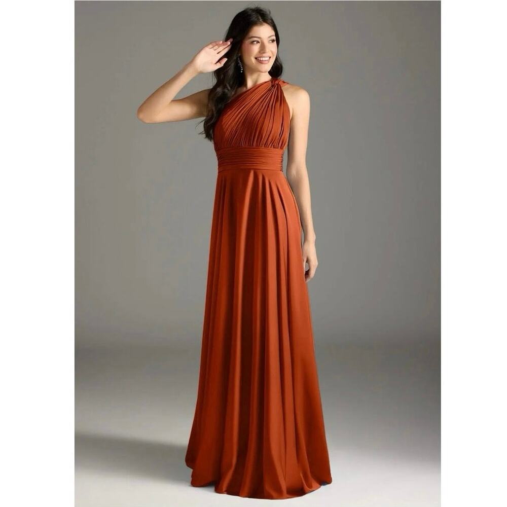 Azazie Paprika One Shoulder Dress